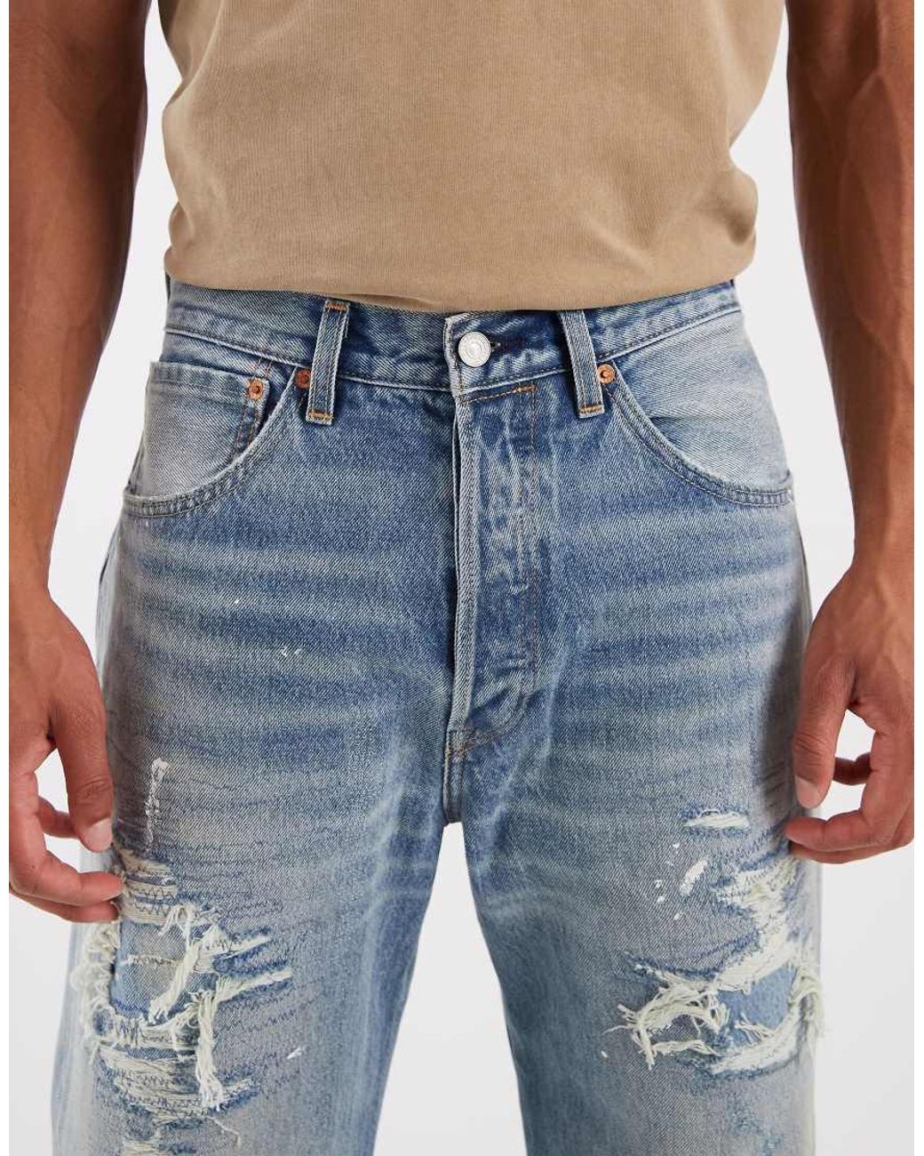Levi's Blue 501 Loose Straight Jeans for men