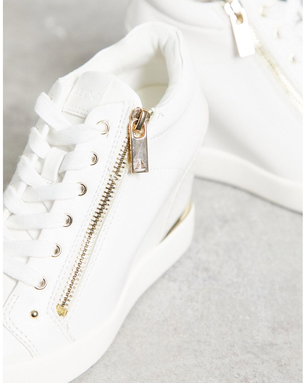 ALDO – trixie – sneaker mit keilabsatz in Weiß | Lyst DE