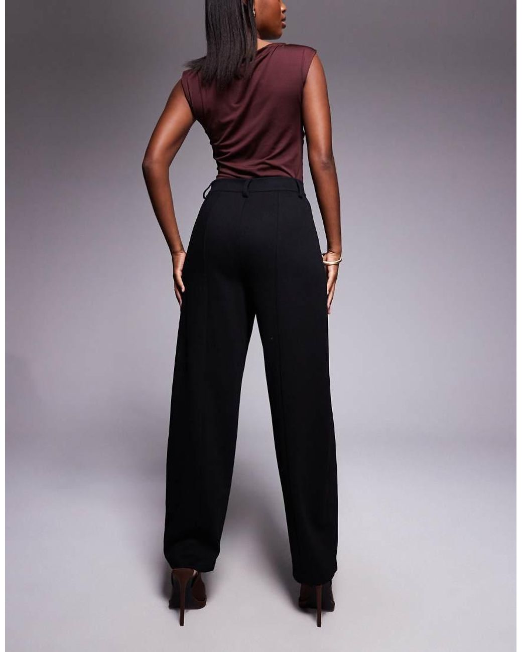 ASOS Purple Jersey Twill Barrel Leg Trouser