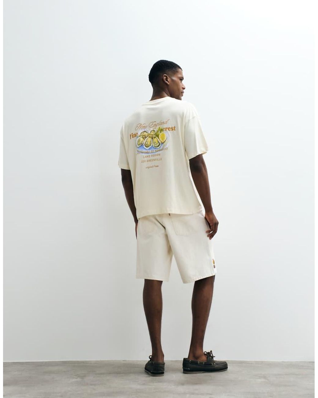 Levi's White France 478 baggy Denim Shorts for men