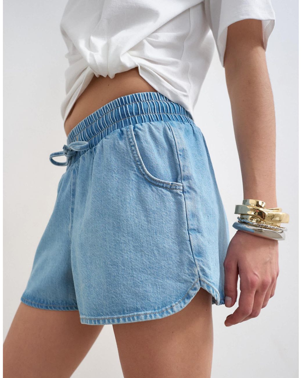 Mini-short TOPSHOP en coloris White
