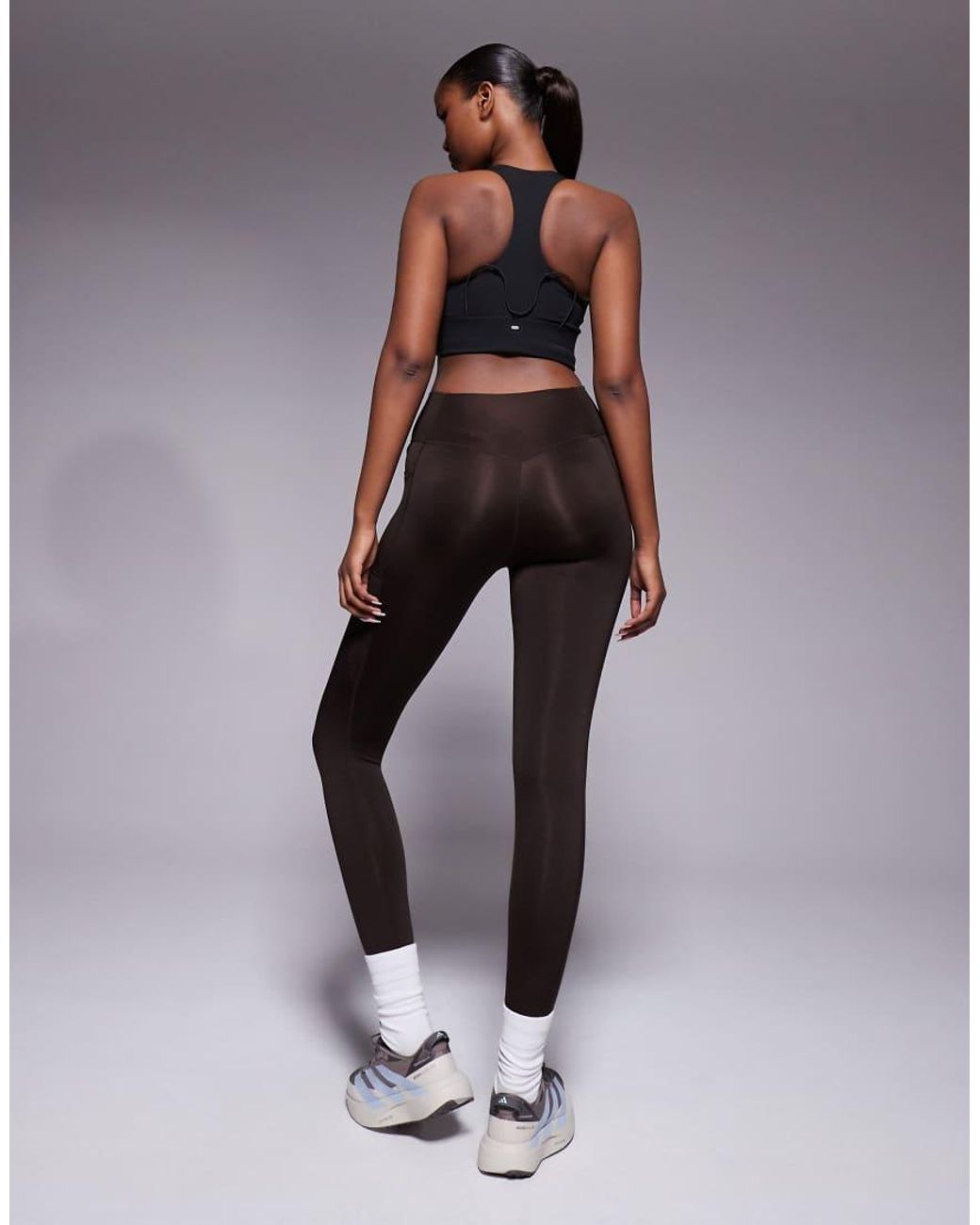 Adidas Originals Brown Adidas Training Optime Essentials 7/8 Leggings