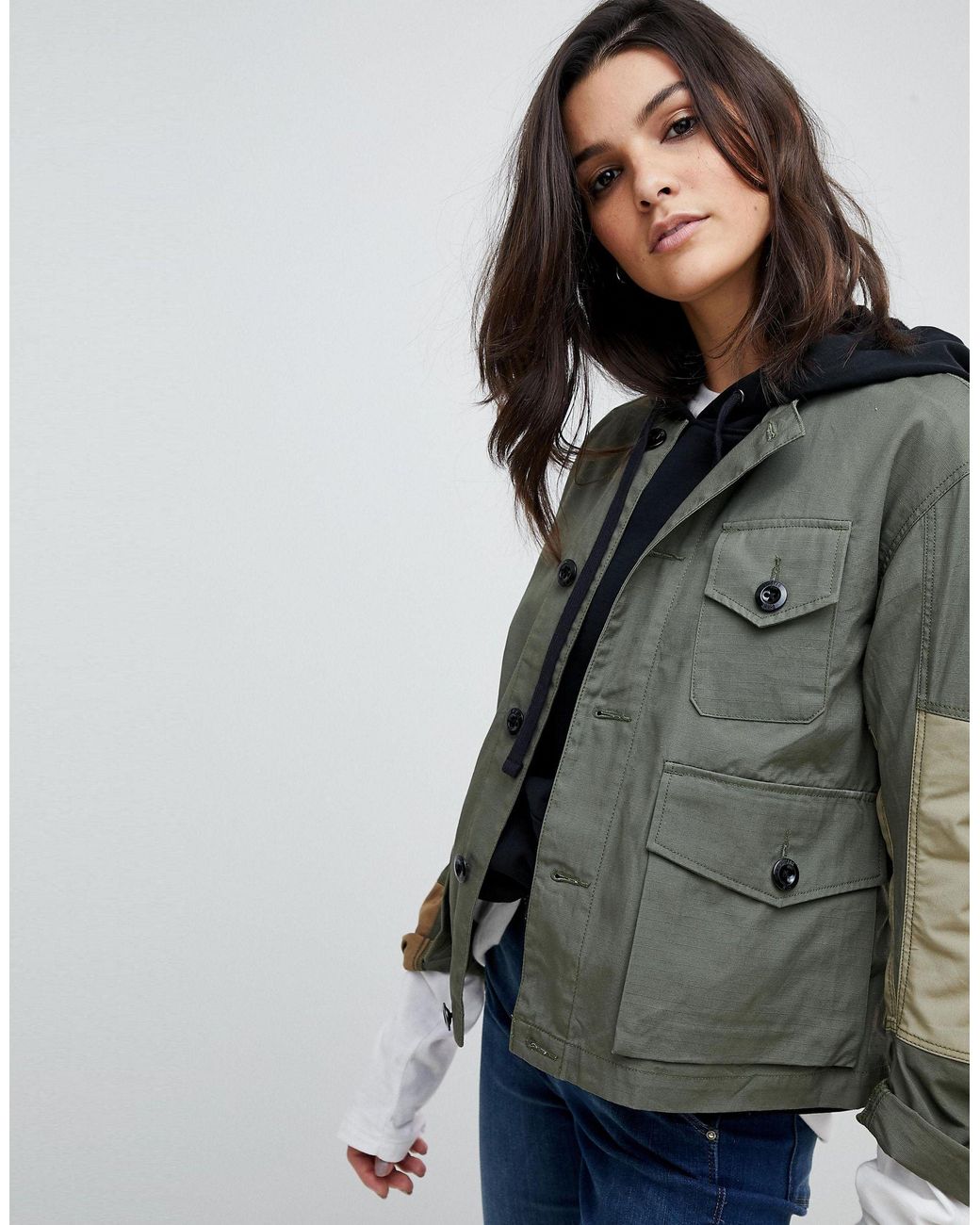 Veste style militaire motif camouflage Jean G-Star RAW en coloris Vert |  Lyst