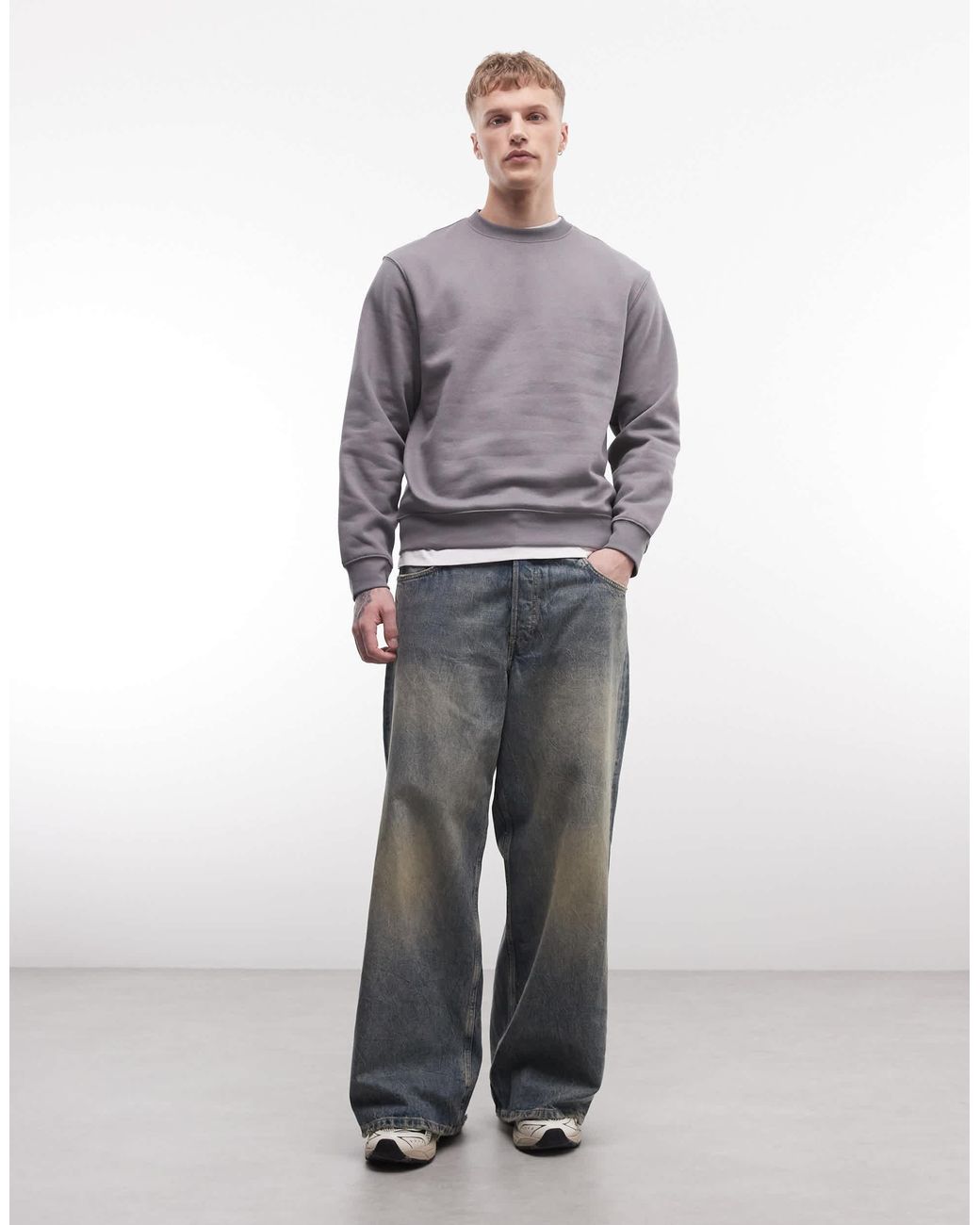 Sweat classique Weekday pour homme en coloris Gray