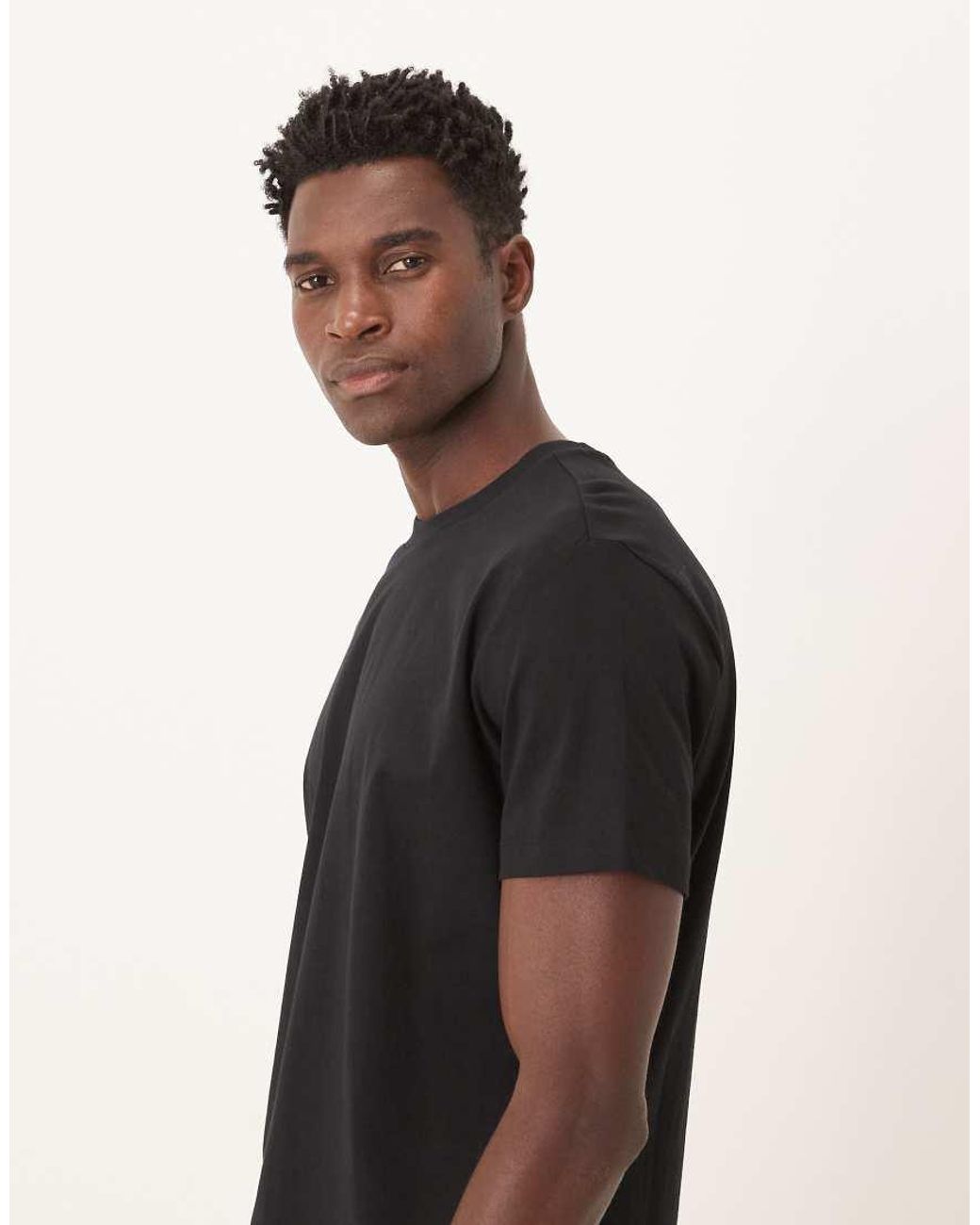 Mango Black 100% T-shirt for men