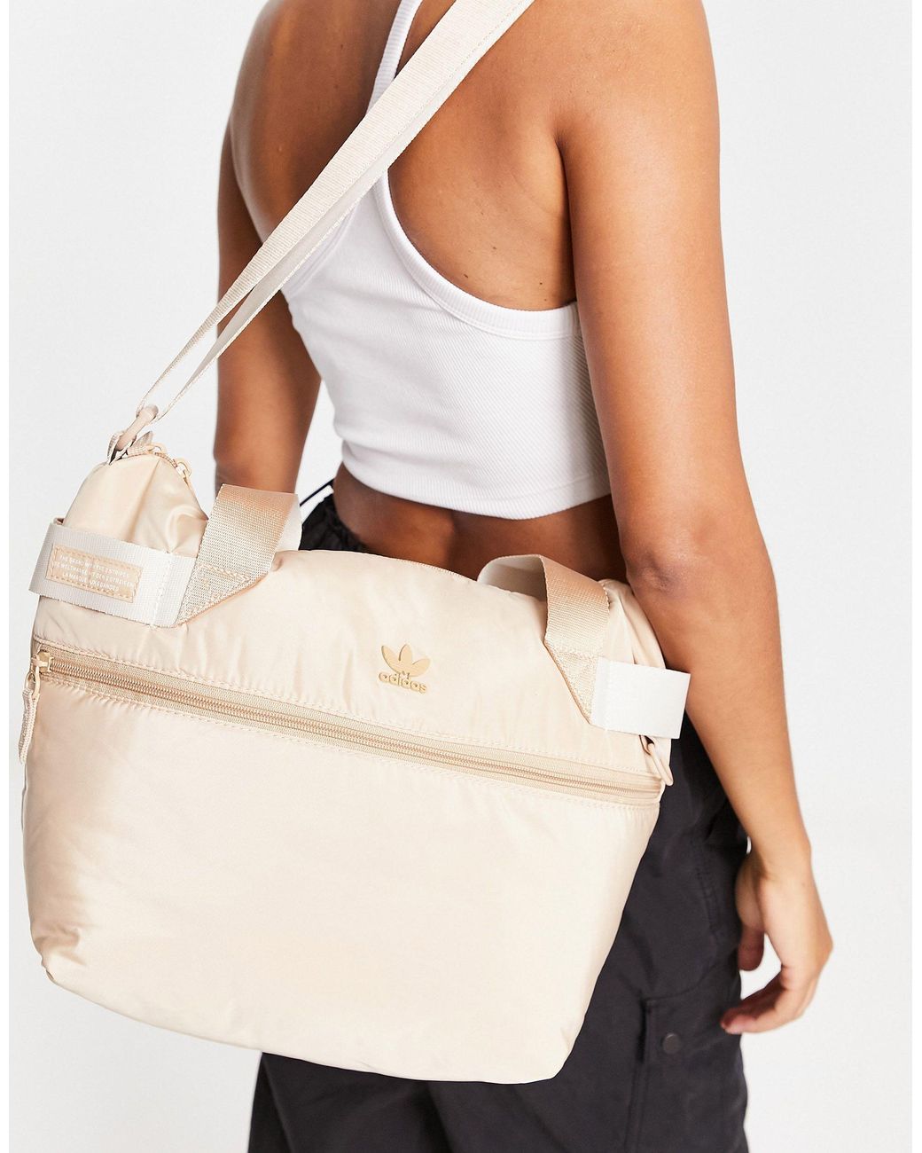 adidas Originals Puffer Shopper Tote in Black Lyst