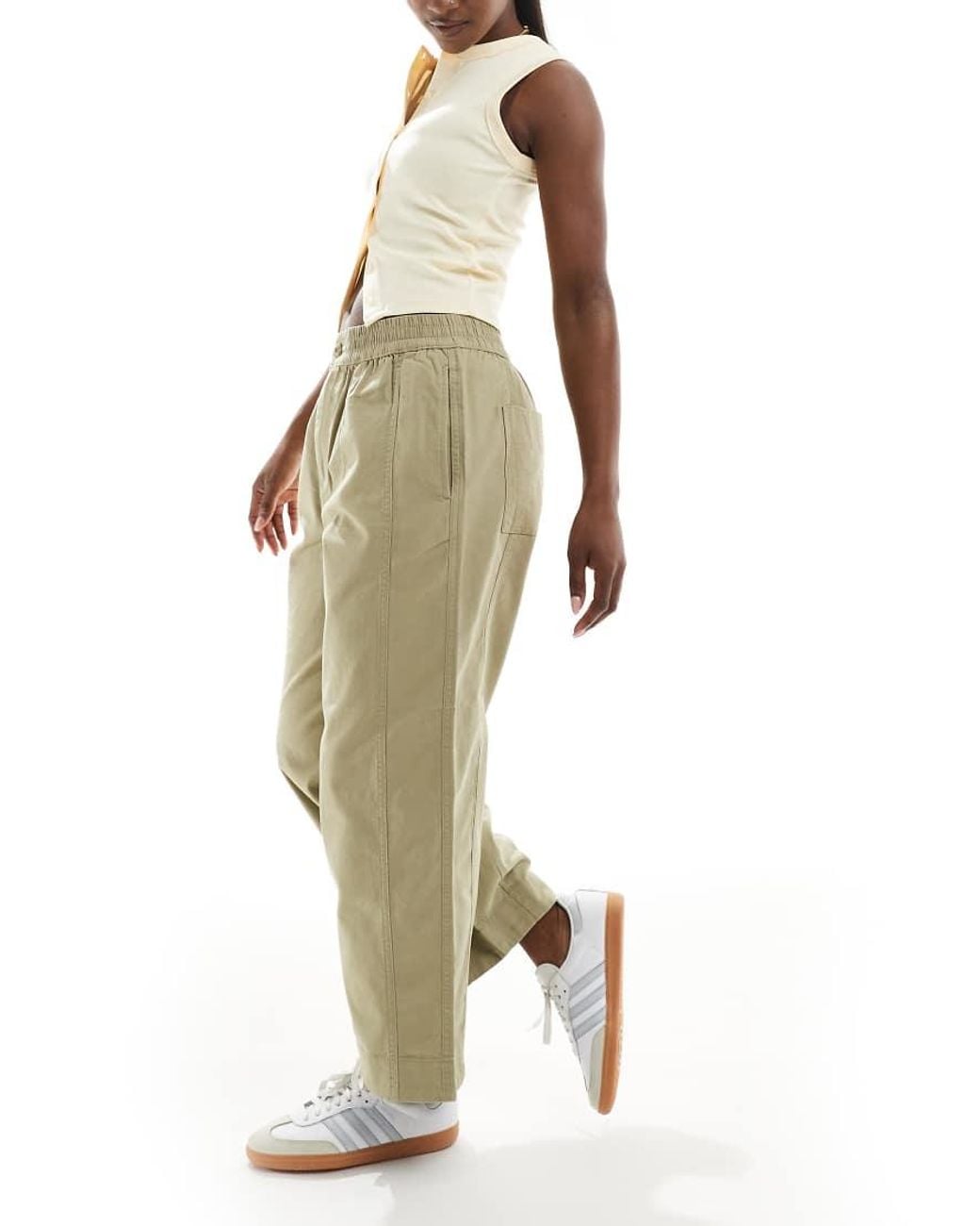 ASOS Multicolor Laundered Barrel Pull On Trousers