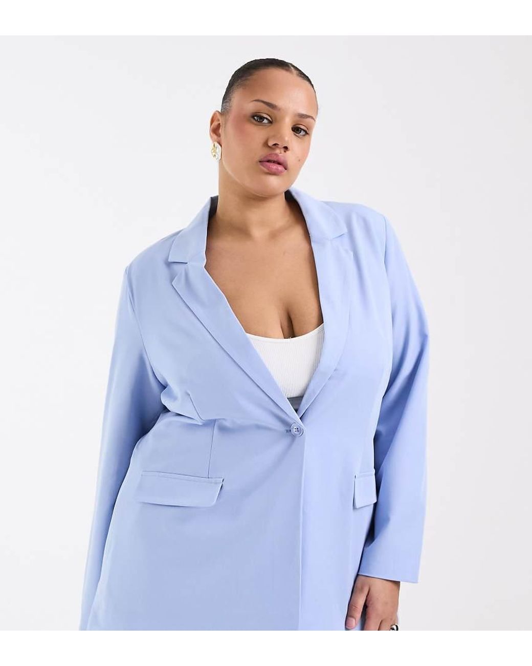 Vero Moda Blue Loose Fit Tailored Blazer Co-ord