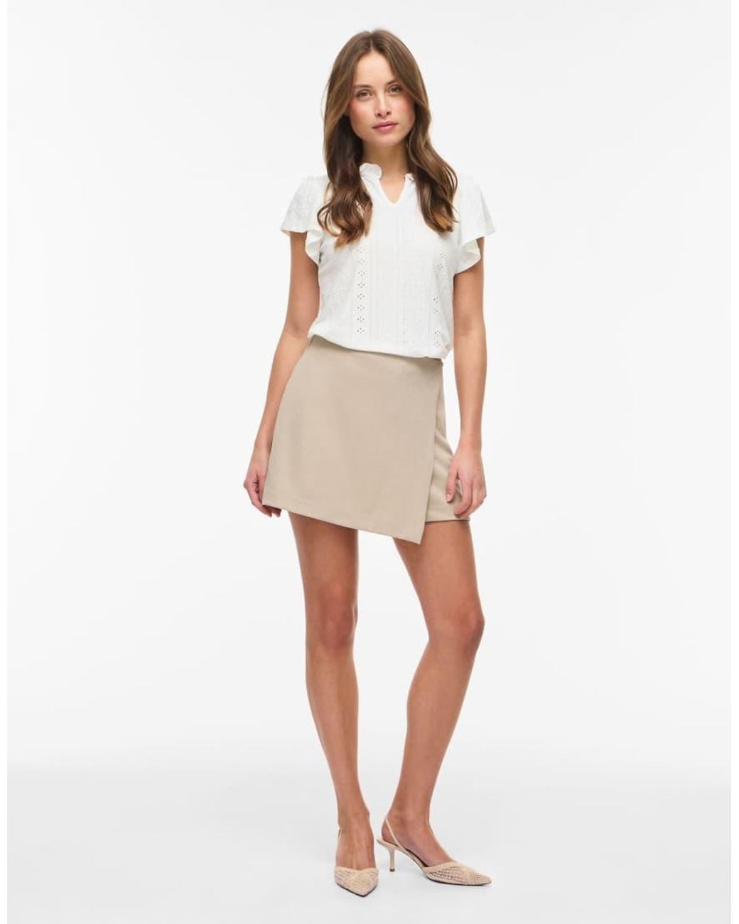 Vila White Mini Skirt