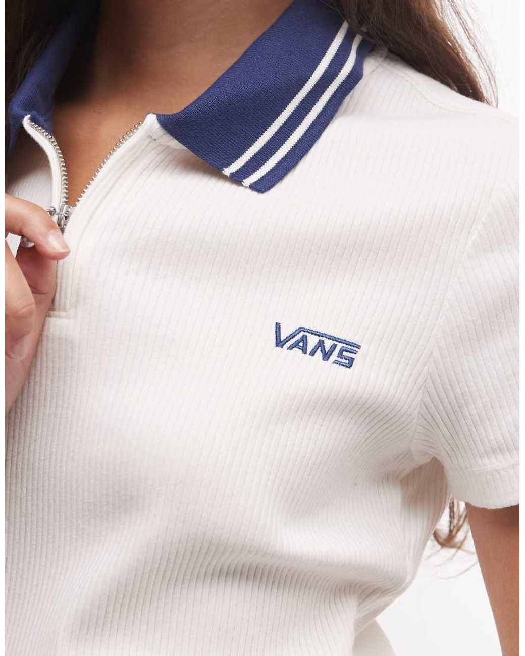 Vans White Priscilla Polo Shirt
