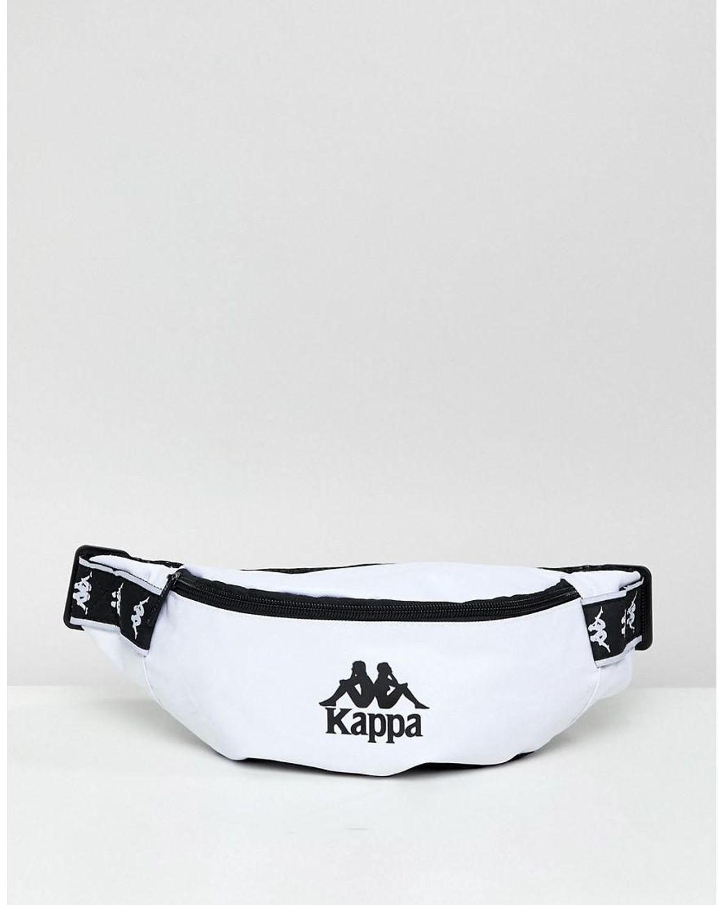 Kappa Bum Bag With Logo Taping In White for Men | Lyst