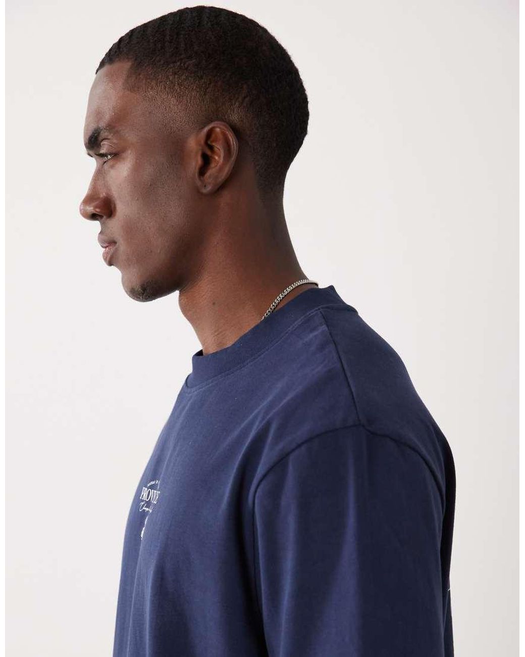 Camiseta Con Estampado En La Espalda Threadbare de hombre de color Blue