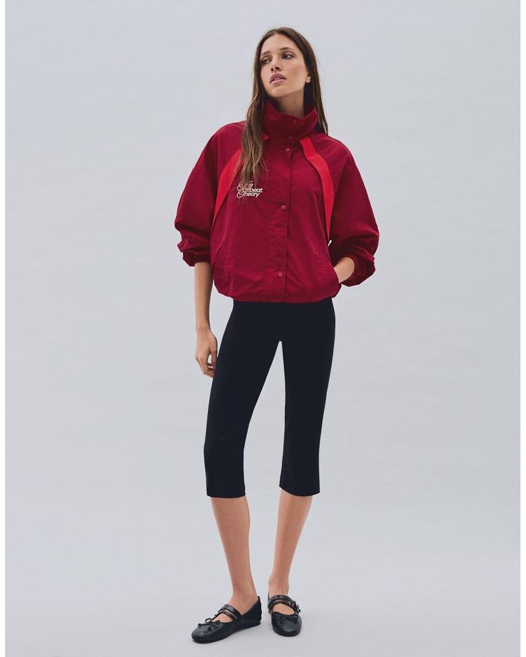 Bershka Embroidered Lightweight Jacket