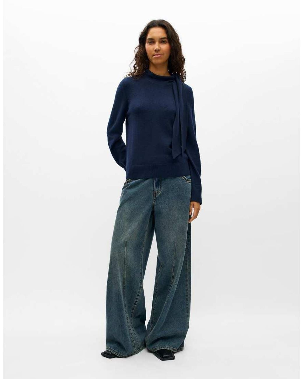 Object Blue Pieces Long Sleeved Top