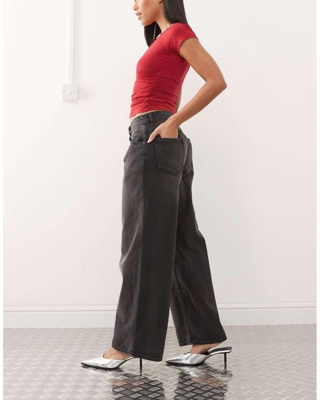 Motel Multicolor Roomy Extra Wide Low Rise Jeans
