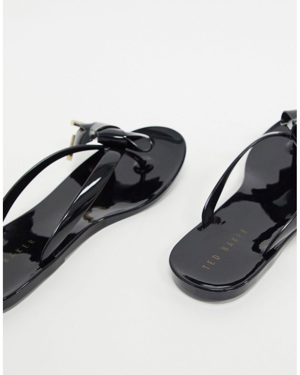 ted baker black flip flops