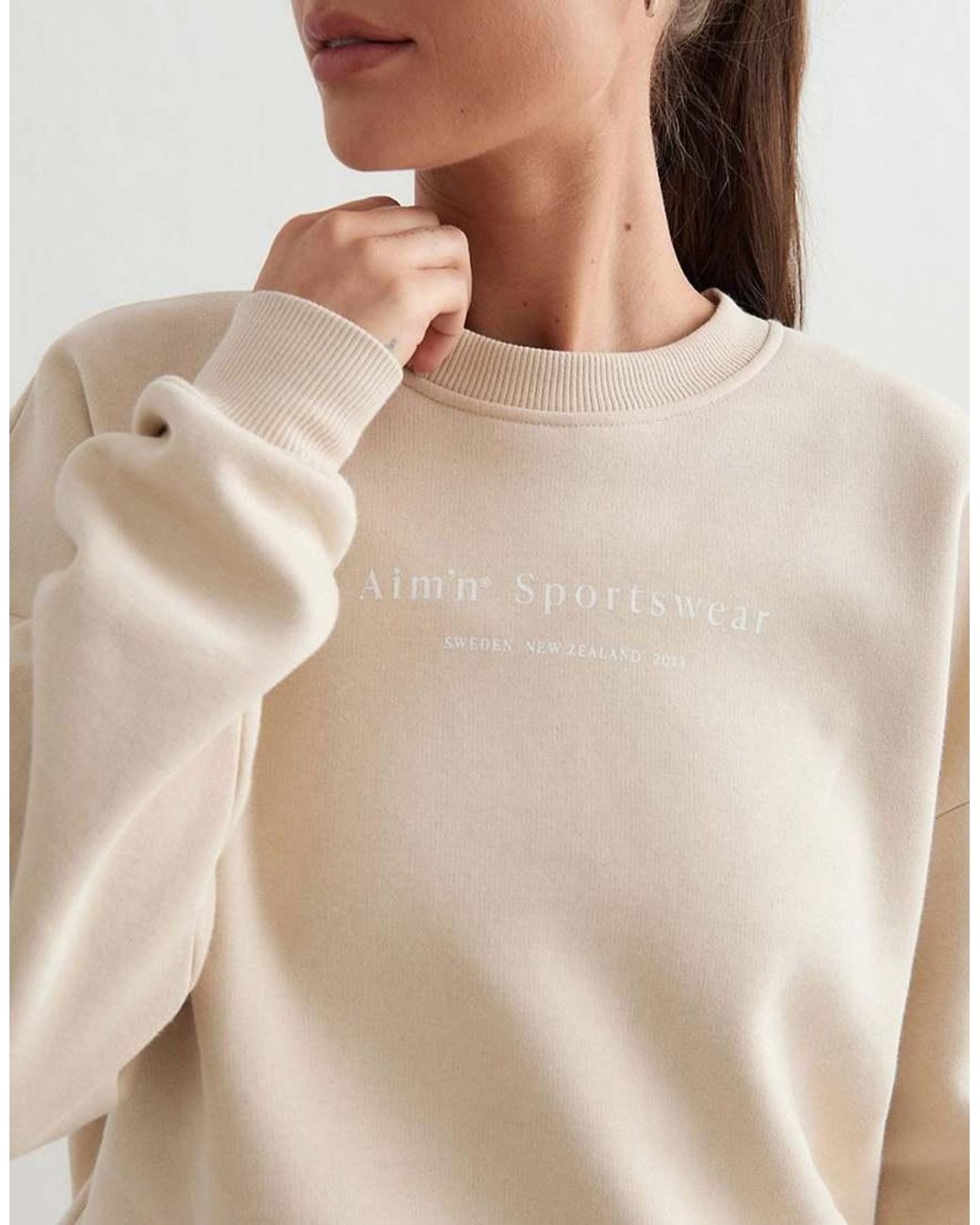 Aim'n Natural Café Au Lait Serif Sweatshirt