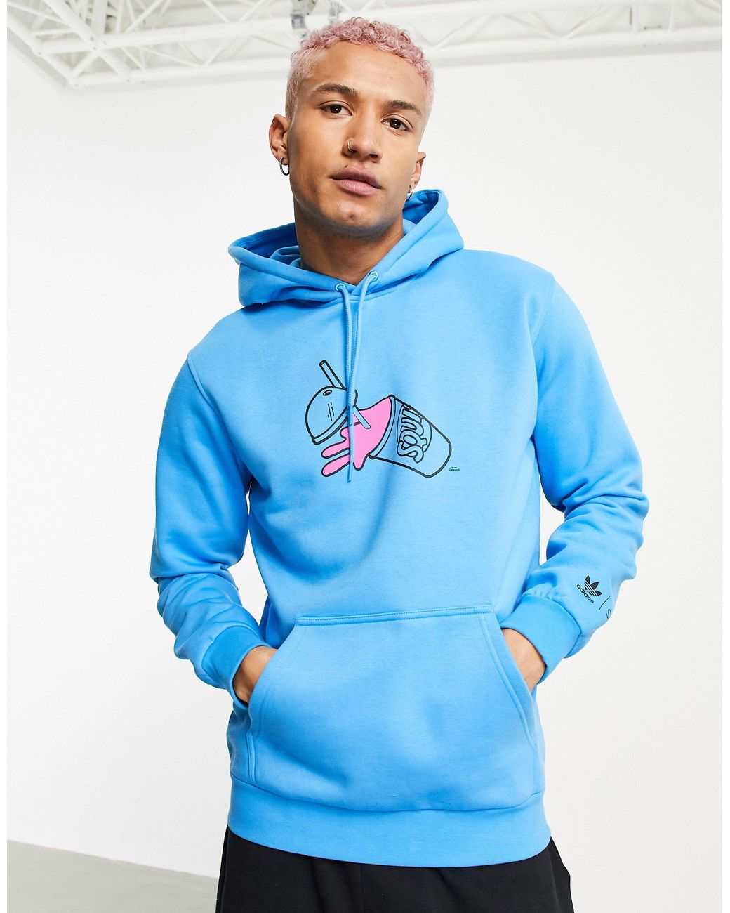 adidas Originals X The Simpsons Squishee Hoodie in Blue for Men | Lyst UK