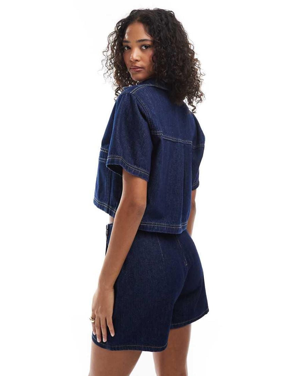 ASOS Blue Denim Rugby Top