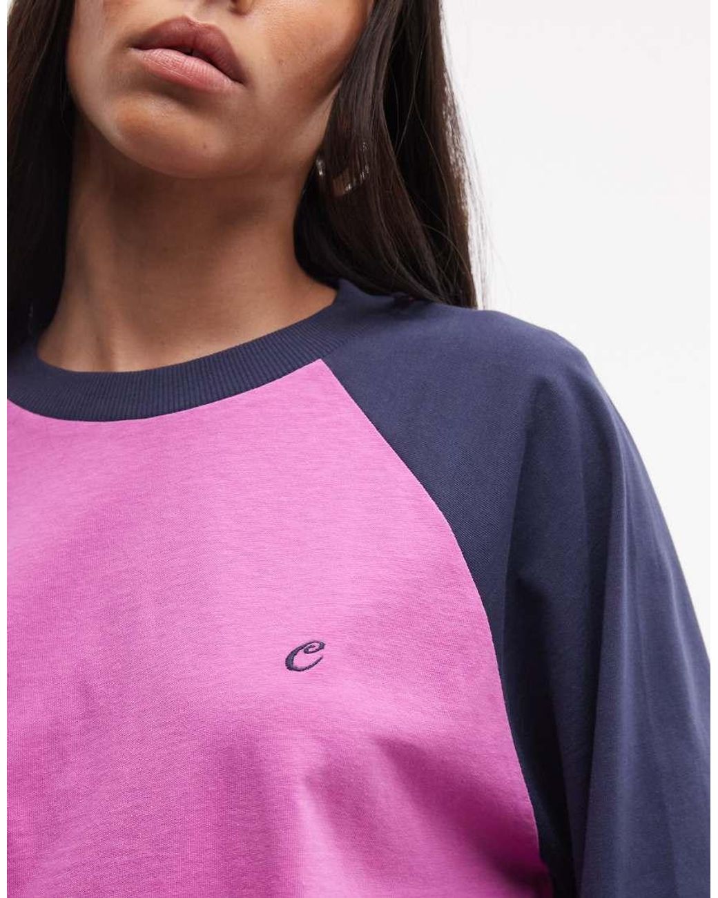 Collusion Pink Raglan Branded Tee