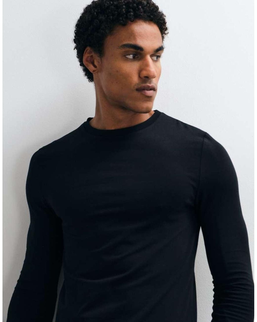 ASOS Blue 2 Pack Essentials Long Sleeve Muscle Fit T-shirt for men