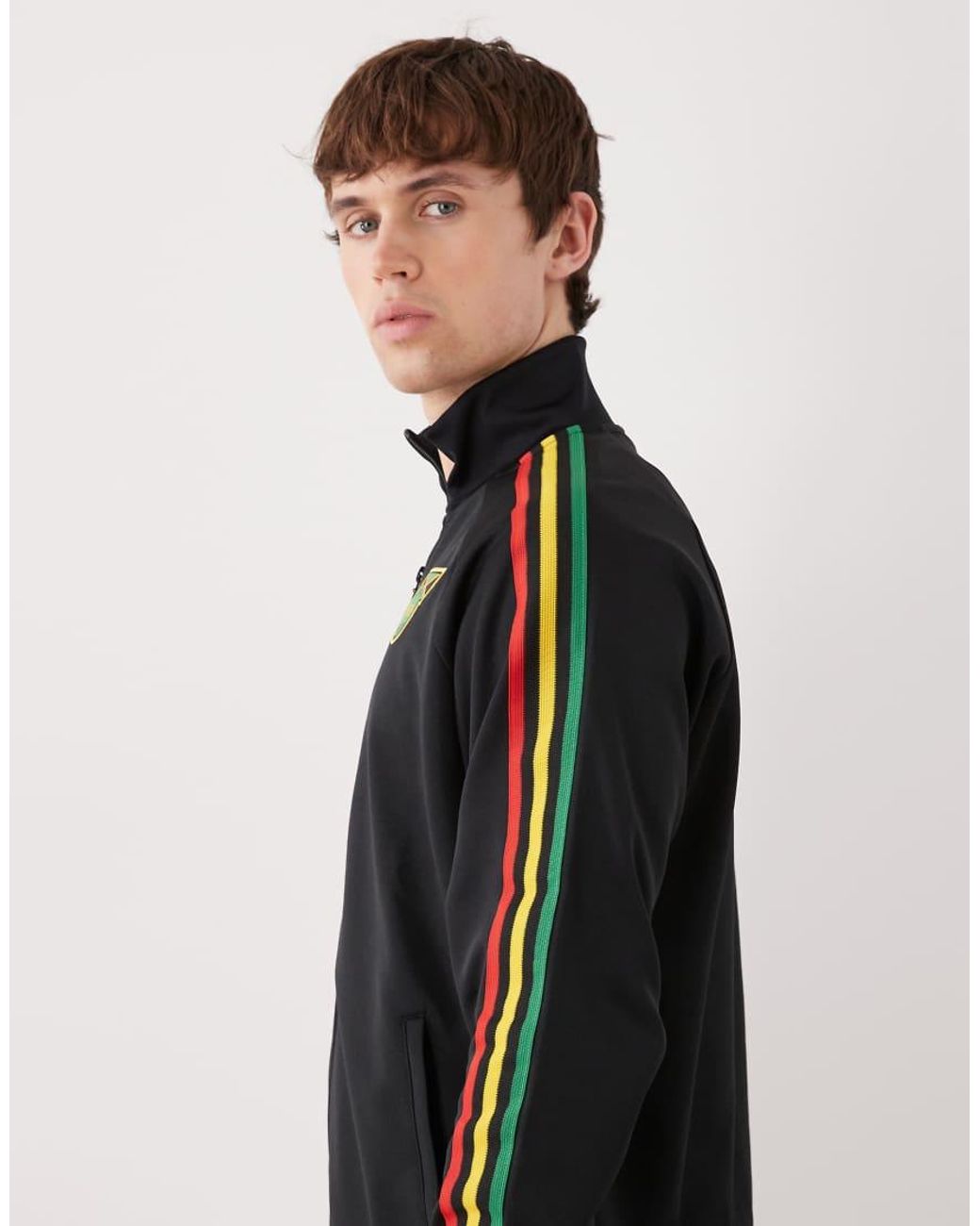 Adidas Originals Black Adidas Football Jamaica Track Top for men