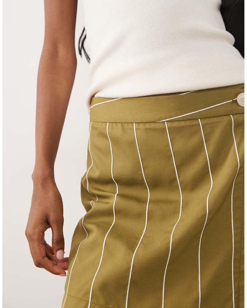 ASOS Natural Button Through Skort