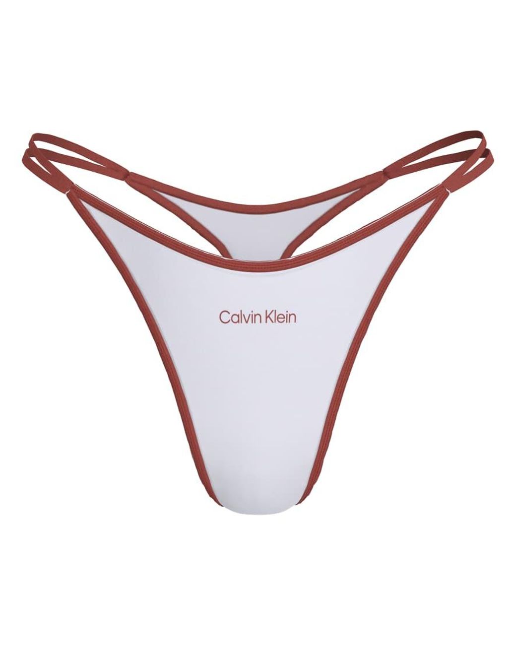 Calvin Klein White Icon Cotton Lite String Lingerie Thong
