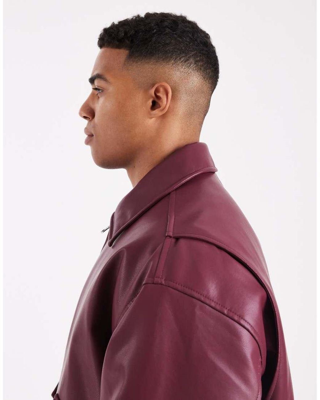 Chaqueta Bomber Extragrande De -Negro ASOS de hombre de color Purple