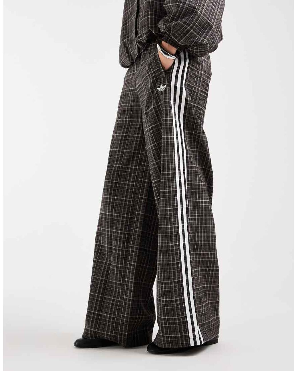 Adidas Originals Black Check Track Bottoms