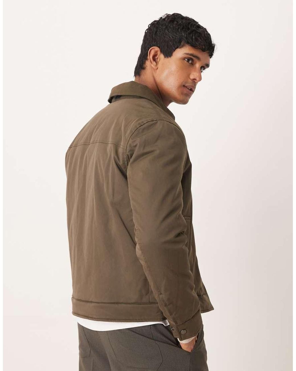 Giacca Barn Slavato di Mango in Brown da Uomo