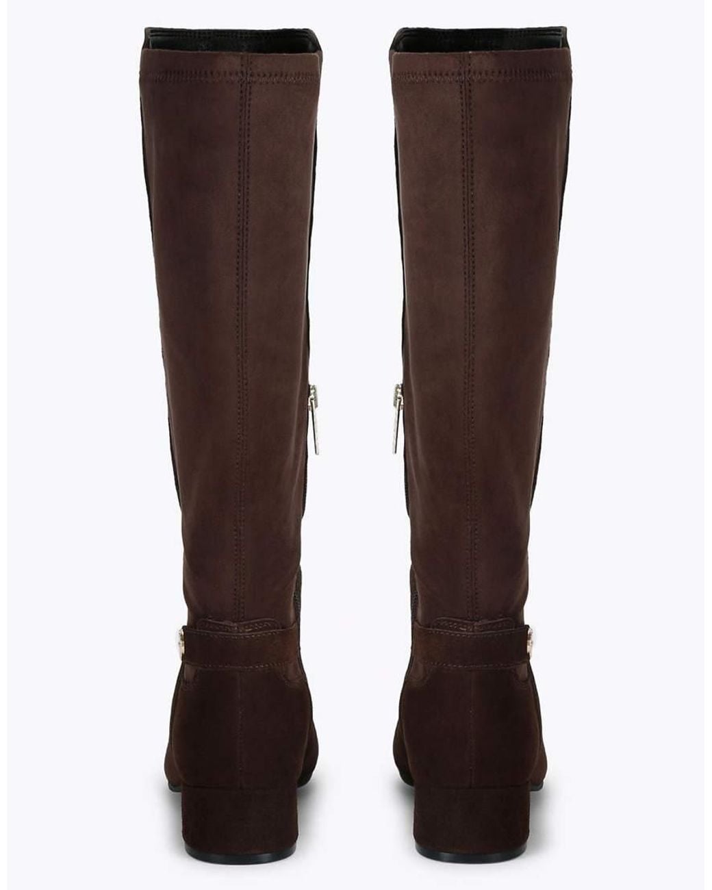 Carvela Kurt Geiger Brown Gaia Knee2 Wide Fit Knee Boots