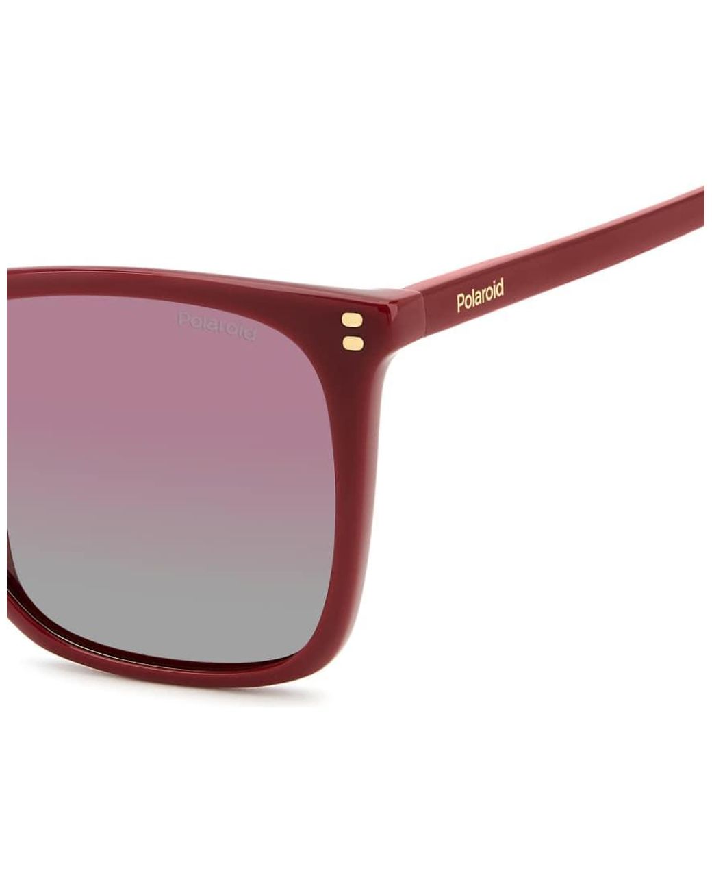 Polaroid Sunglasses Red Oversized Square Sunglasses With Shaded Polarized Lenses
