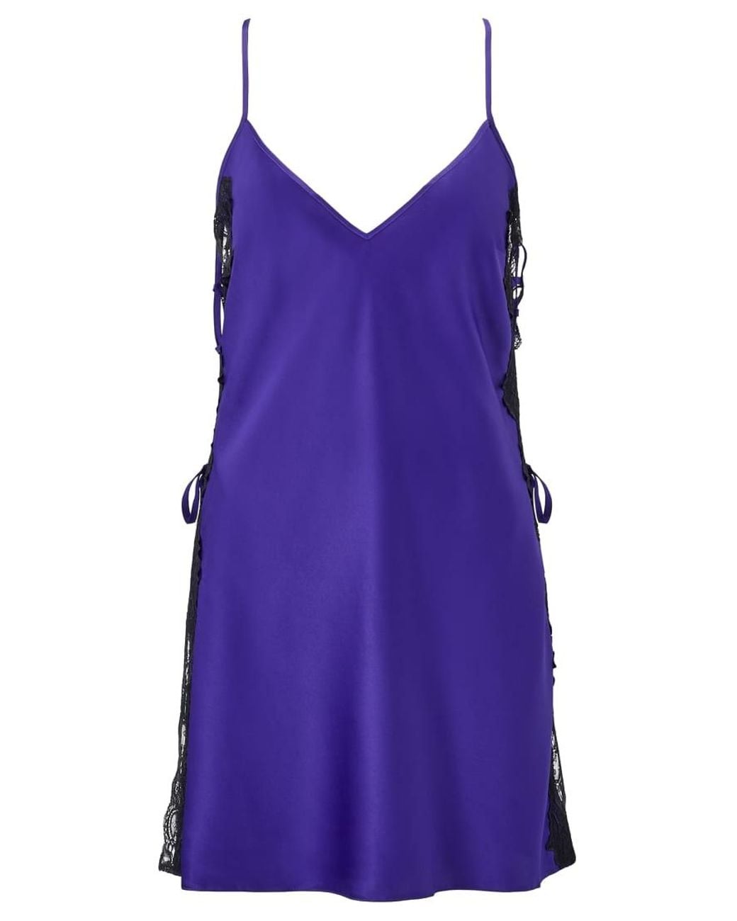 Ann Summers Blue Rosalie Satin Lace Chemise Lingerie