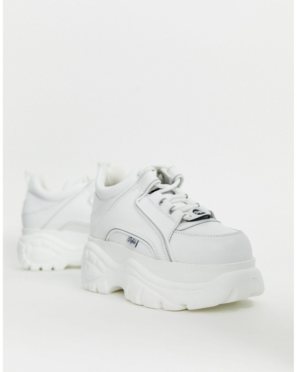 chunky white platform trainers