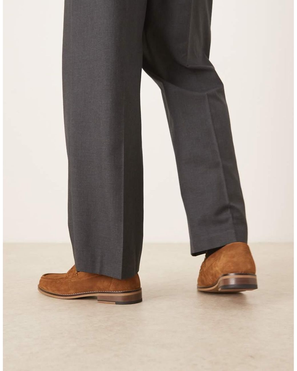ASOS Brown Penny Loafers for men