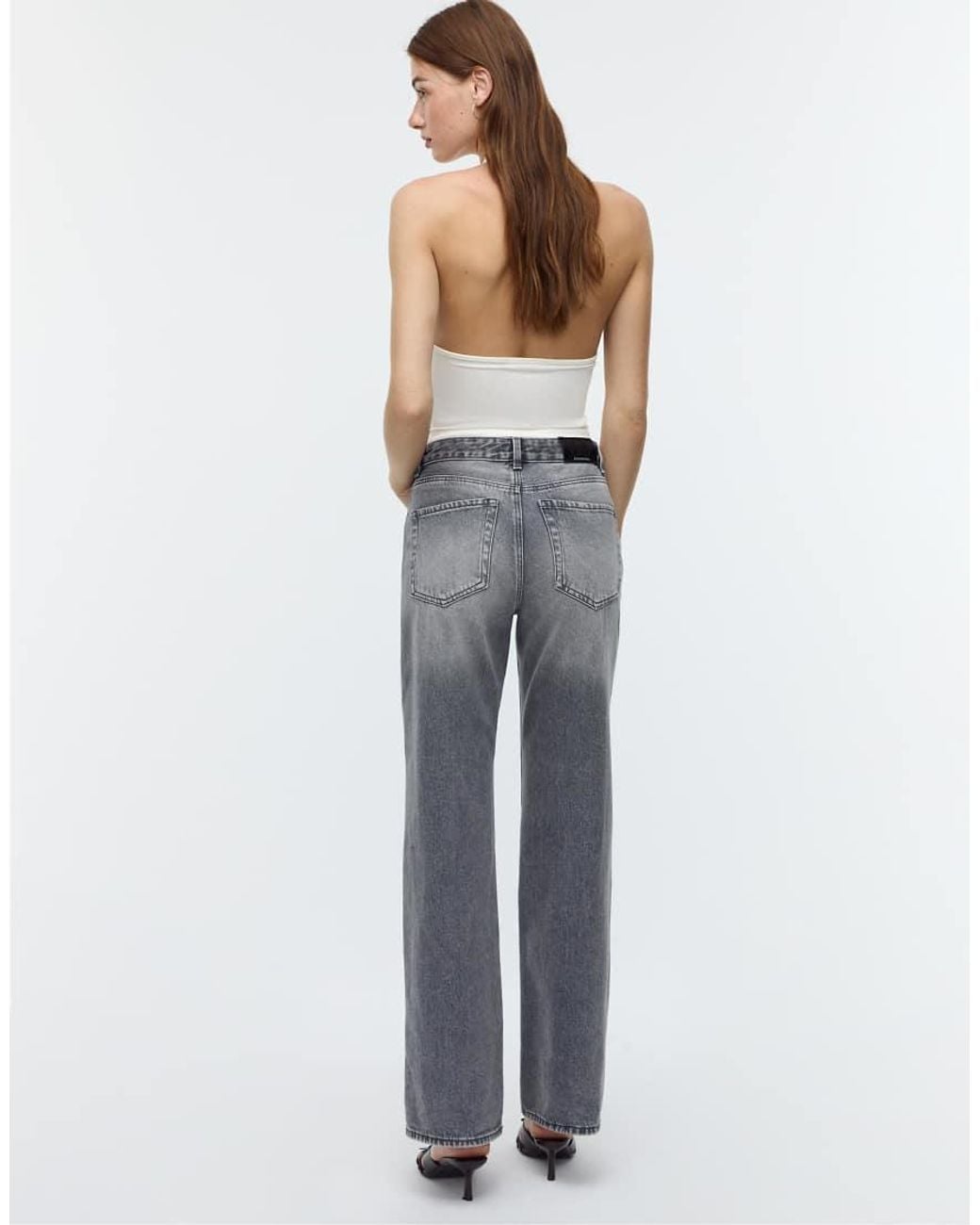 Stradivarius Blue Wide Leg Dad Jean