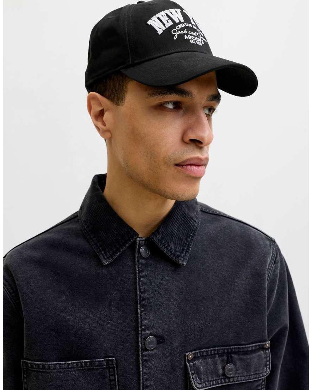 Jack & Jones 5-panel Cap in Black for Men | Lyst UK