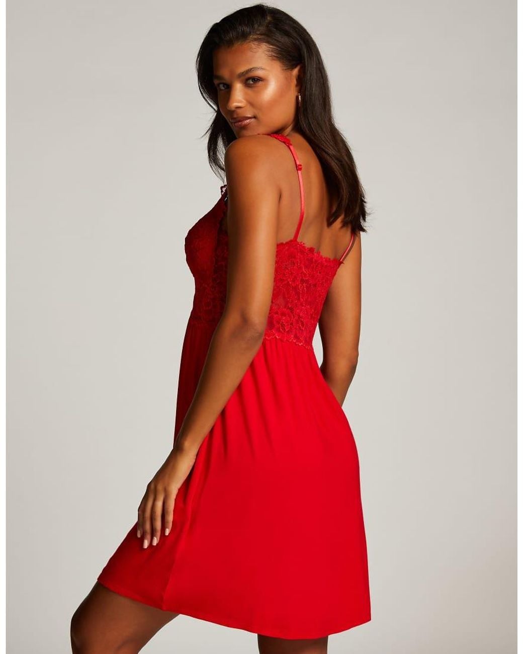 Hunkemöller Red Valentine Nora Lace Slip Dress