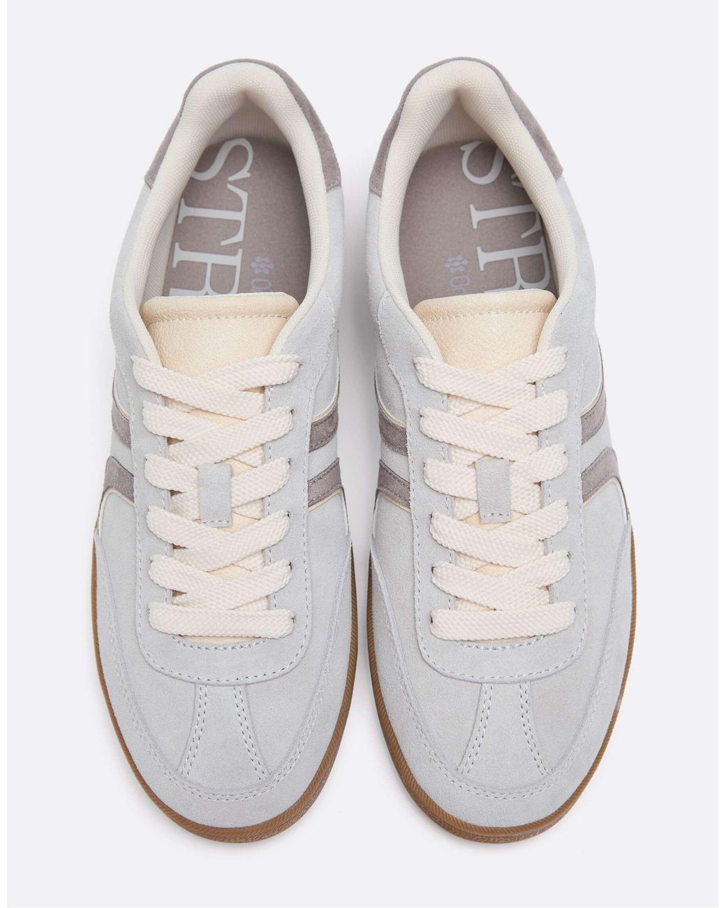 Stradivarius White Retro-leder-sneaker