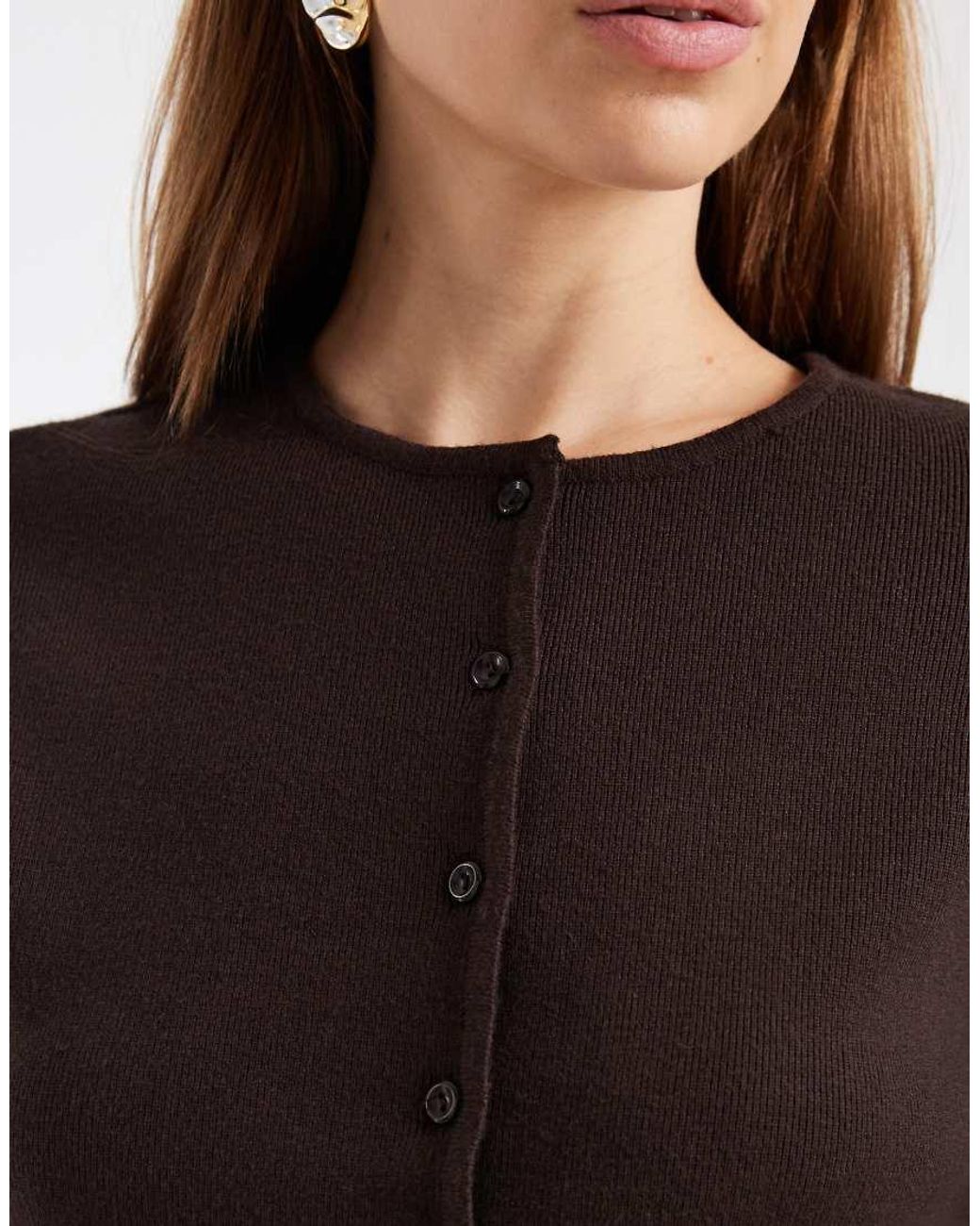 ONLY Black O-neck Knitted Cardigan