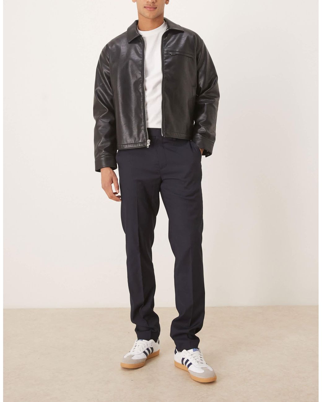 Pantalon slim Mango pour homme en coloris Black