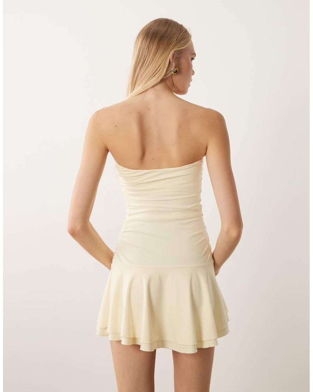 Cotton On Natural Hold Me Tube Mini Dress