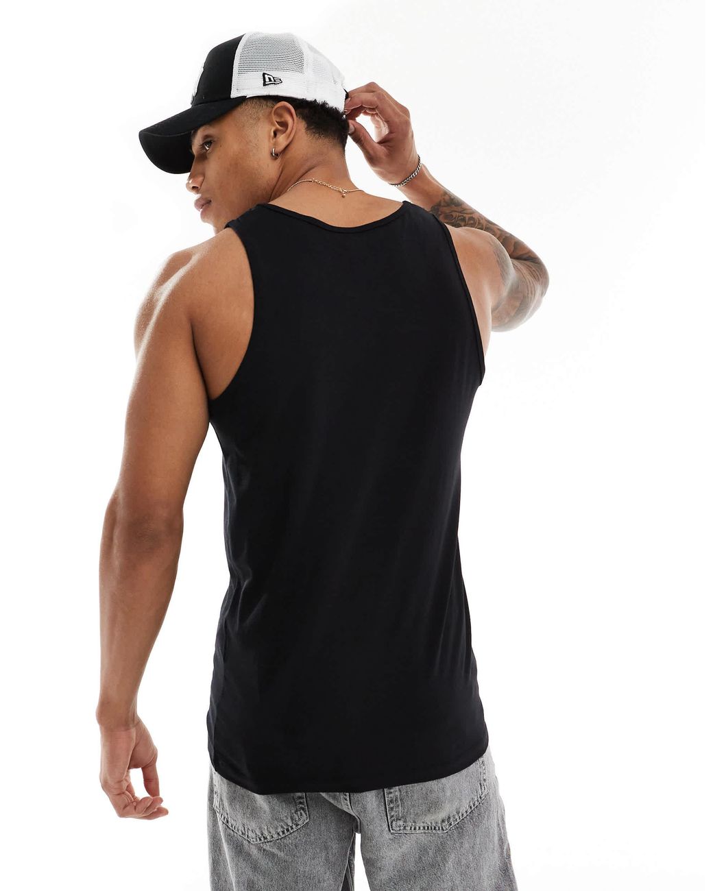 Jack & Jones – 2er-pack trägertops in Black für Herren