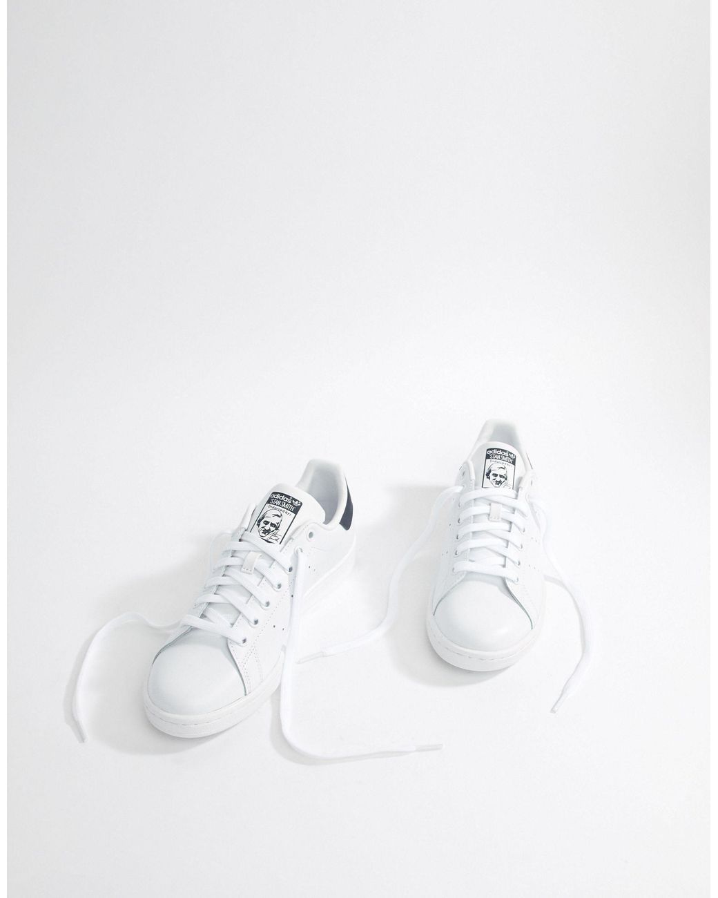 adidas originals stan smith leather trainers in white m20325
