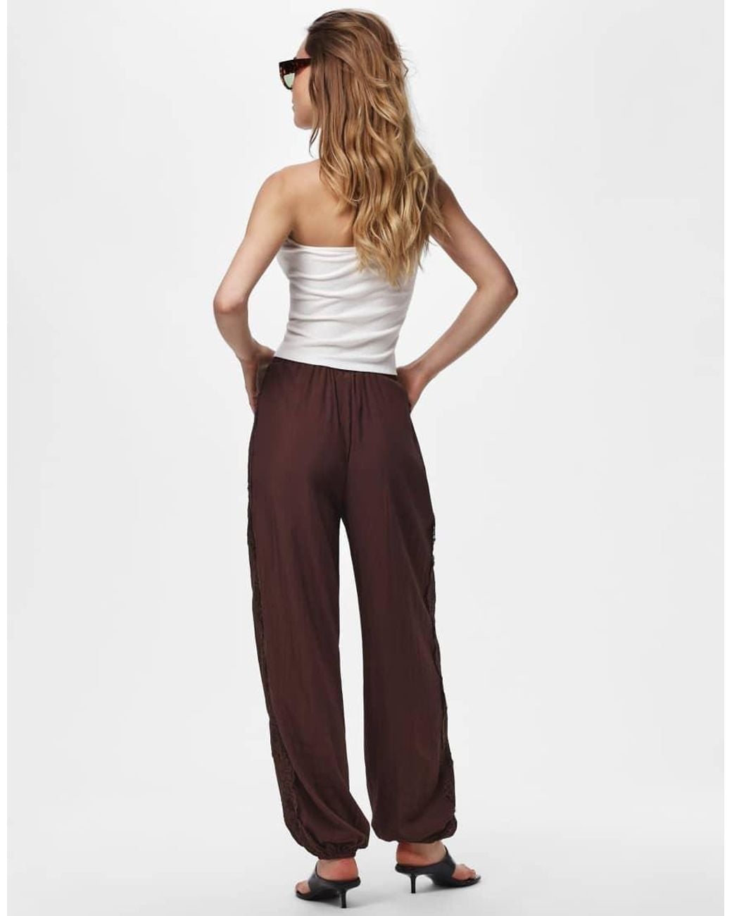 Pieces Red Trousers