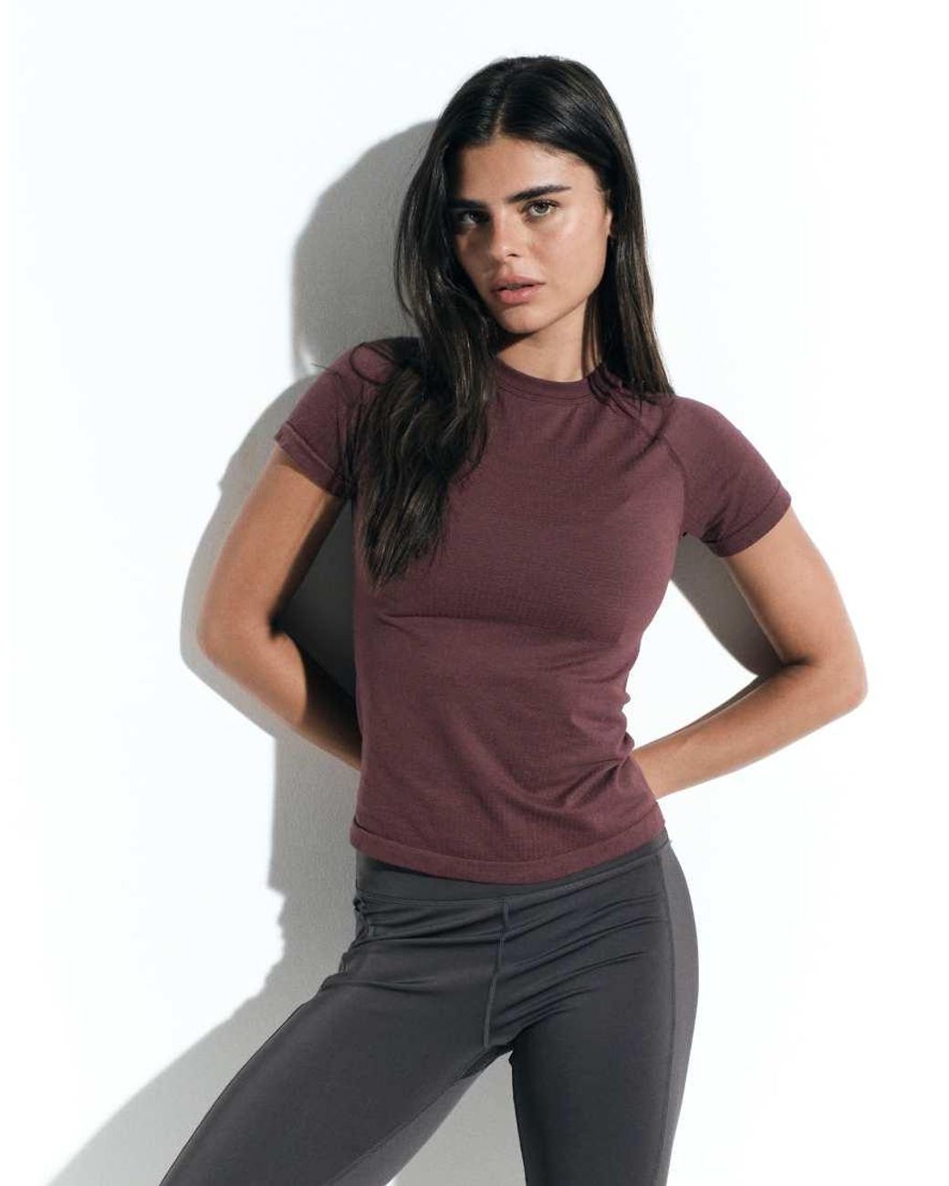 4505 Red Lightweight Seamless Mesh Running T-shirt