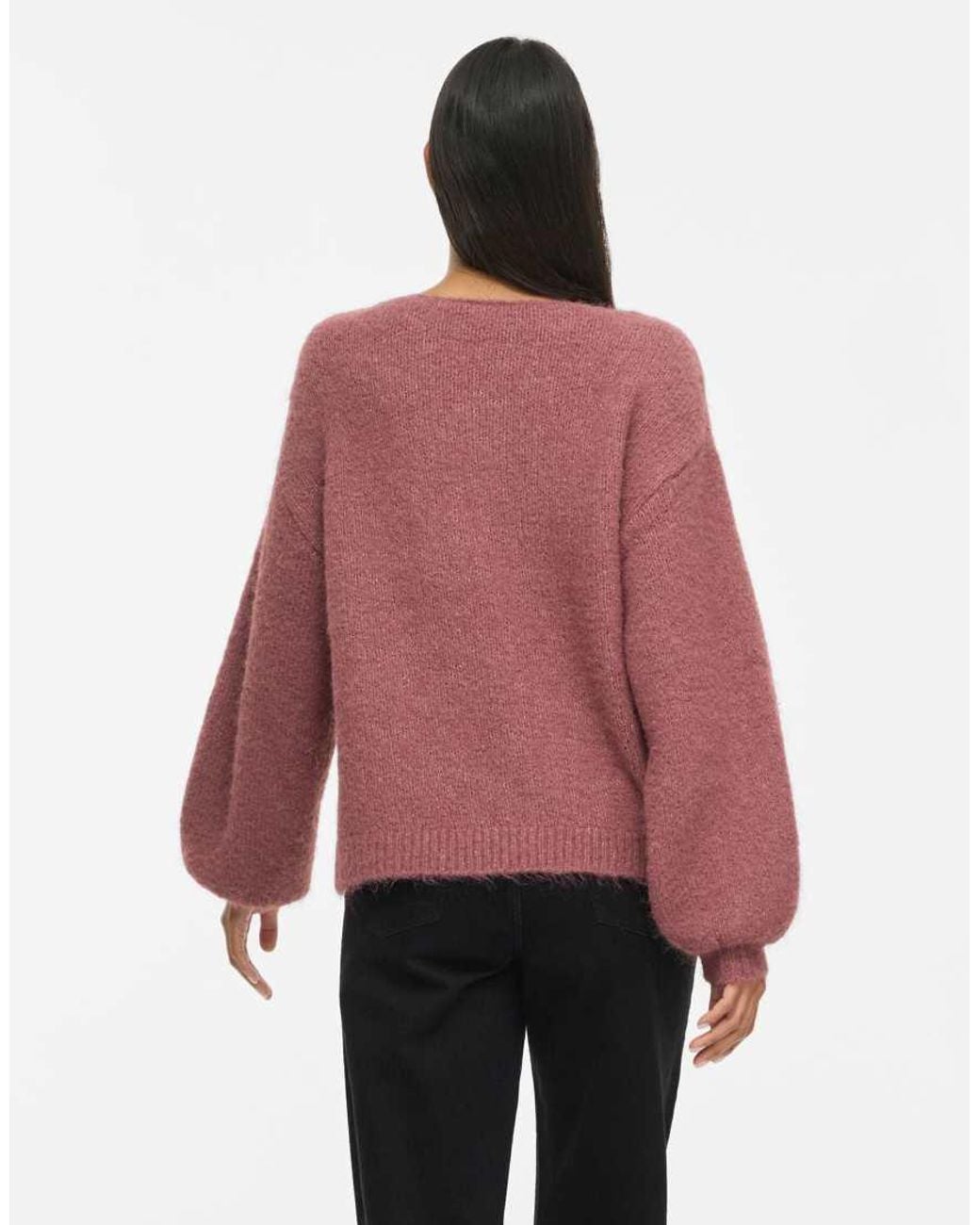 Vila Red Knitted Pullover