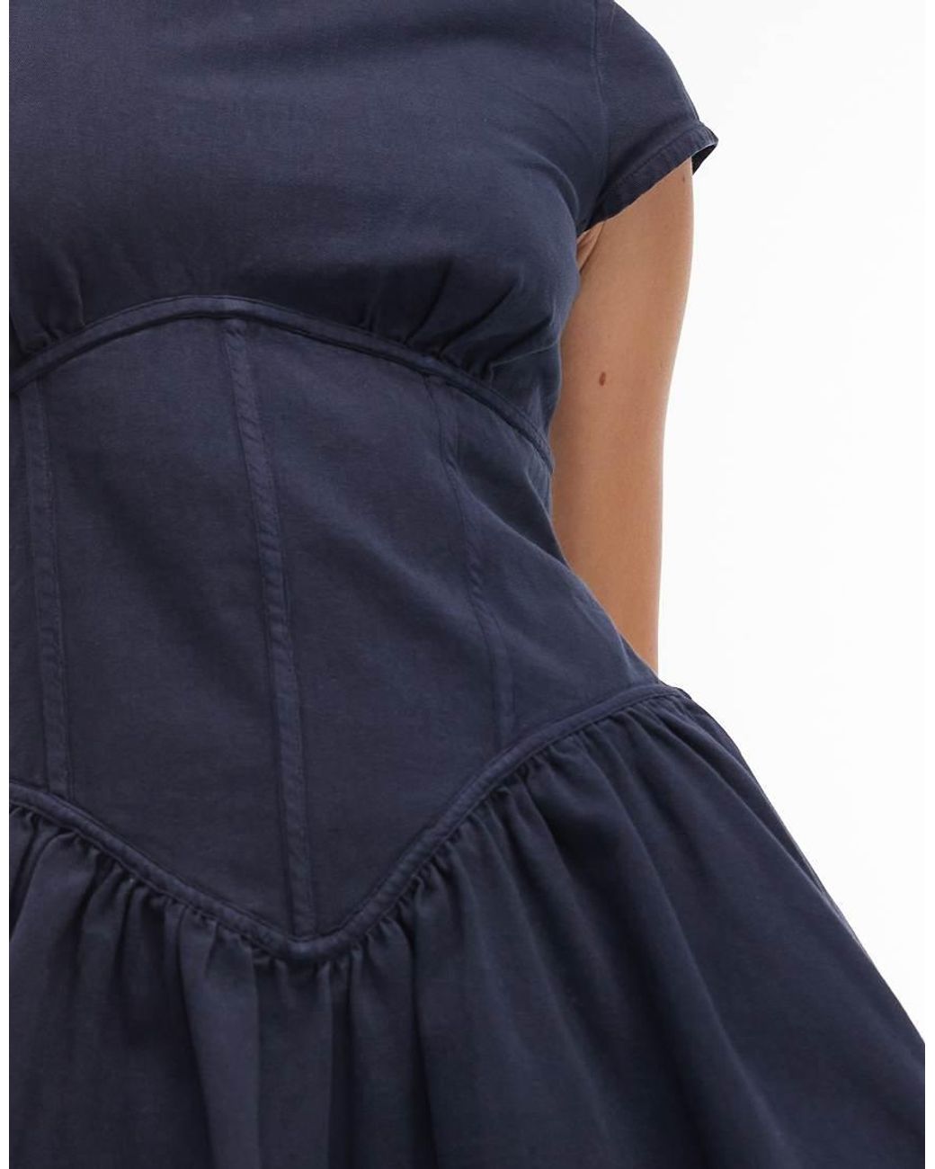 ASOS Blue Corset Inspired Sleeveless Mini Dress