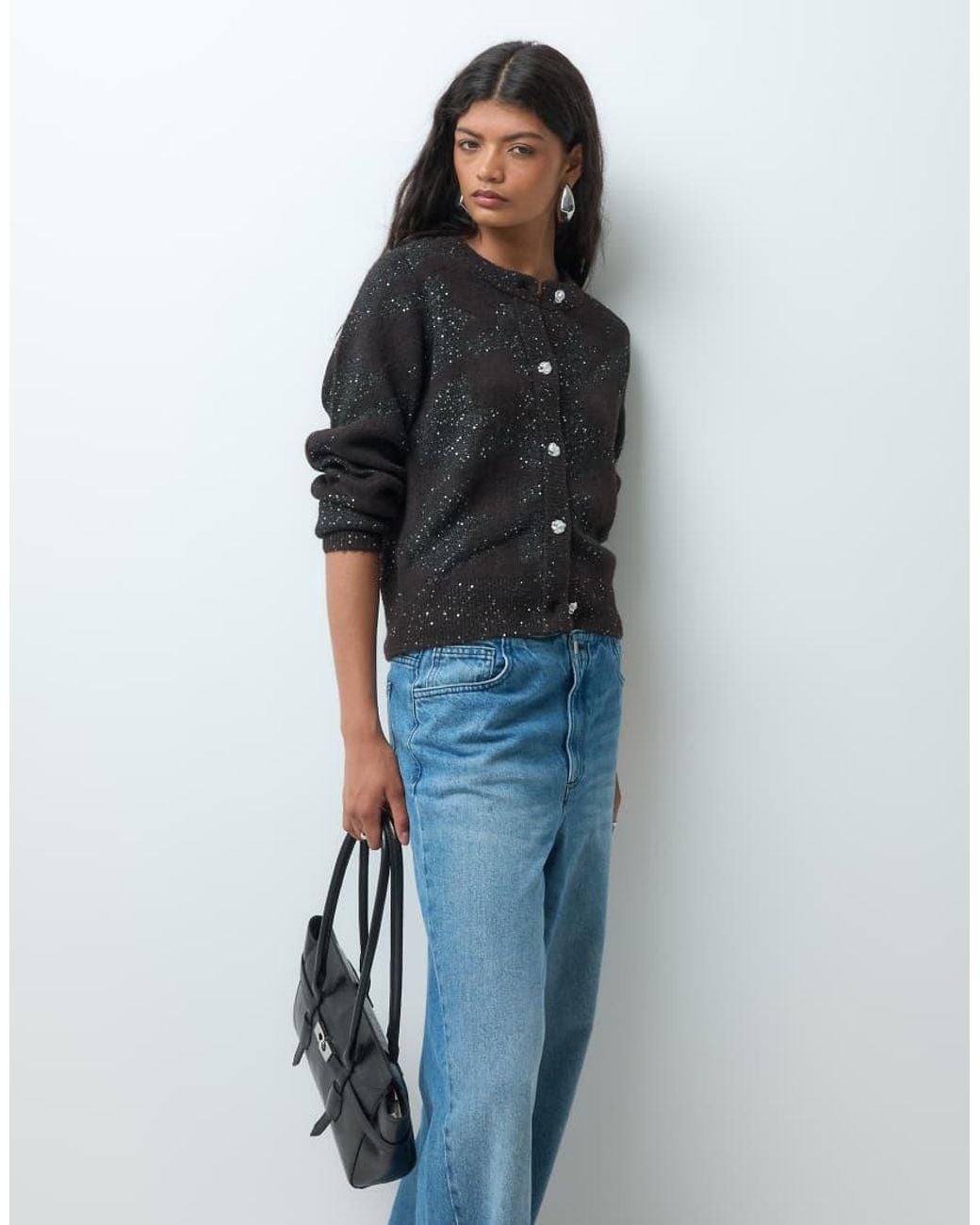 Vero Moda Black Sequin Embellished Cardigan